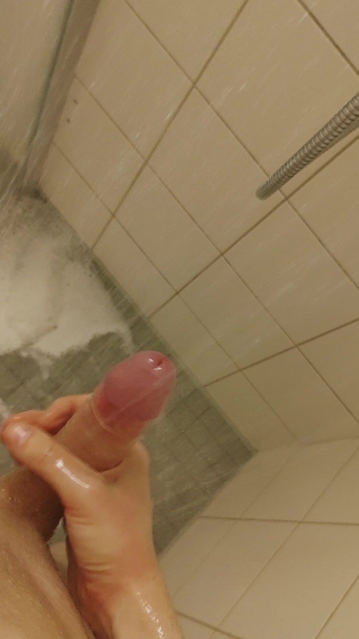 Bayer911: White Young Skinny Boy Under the Shower Piss and Cum