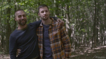FalconStudios - Steamy worker joins gay couple in fuck train