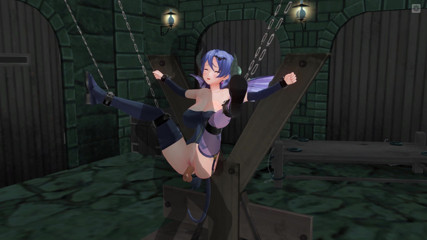 H3DC: Hentai 3D. Creampie dalam pepek succubus yang terikat