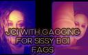 Camp Sissy Boi: Sissy boi fags के लिए गला घोंटने के साथ लंड हिलाने के निर्देश