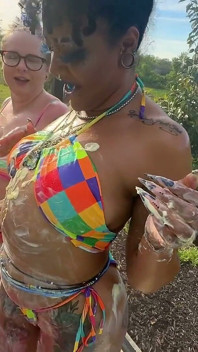 Creamy Custard Playtime: Savanna, Giana, Bleu &livie Get Messy