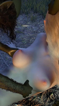 Goblins fodem um elfo puta pelo fogo na floresta