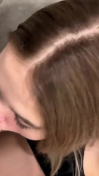 Horny After the Party, She Is Covered in Cum After a Deep Blow Job