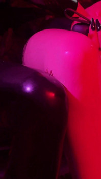 Rubber & Ava Fetishart Give Perv a Latex Footjob Part 2