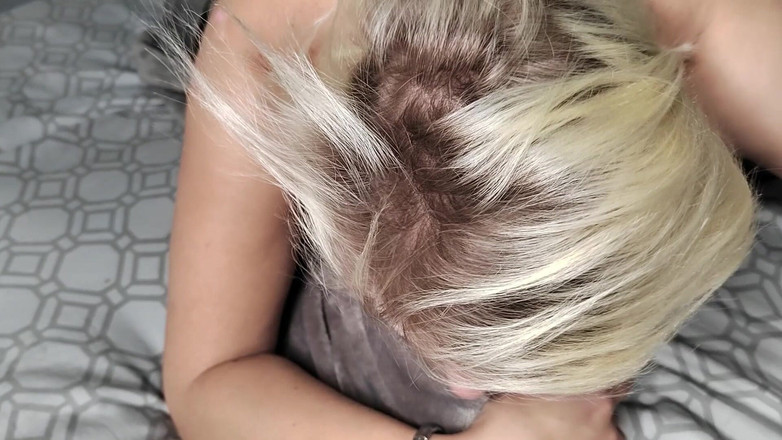 domslutfucker: Sexy blondýna Ranní sexuální fantazie, POV dildo sání a šukání