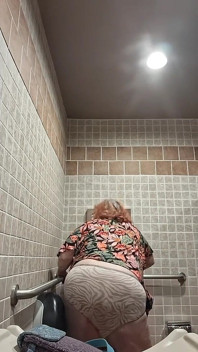 Big Beauty Nurse Vicki Dances and Strips in the Bathroom!