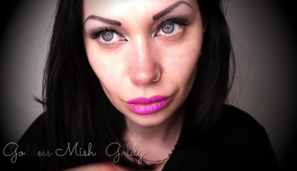 Goddess Misha Goldy: Purple JOI! Uctívání, masturbace a sperma!