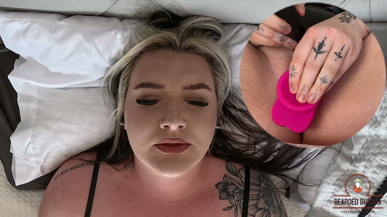 Bearded Buddha: Tattooed BBW Solo Masturbation Georgie Winters Wand and Dildo Real...
