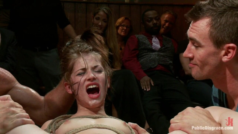 Public Disgrace by Kink: Super Flexible Sensi Pearl Gets Tied up and Fucked