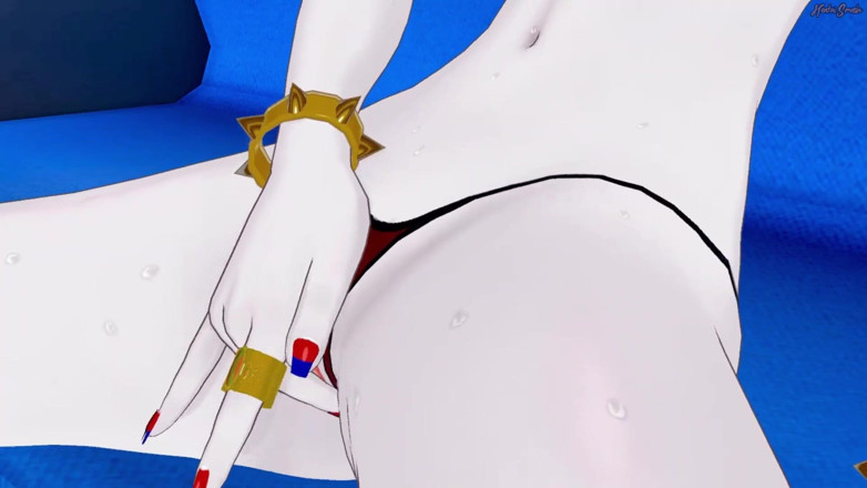 Hentai Smash: Harley Quinn rubs and fingers her pussy on the subway -...