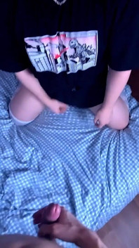 POV - femboy šuká chlapa s velkým zadkem a skončí jako ohnivá hadice