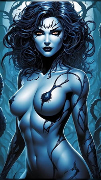 Presentazione di frost scuro di shadow nuda