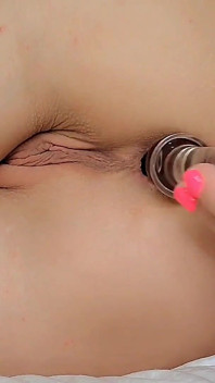 Glass Toy Anal Cum on My Pretty Asshole