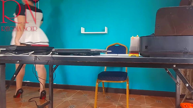 Regina Noir: SeXretary - Camera in the office. No panties secretary. Nude secretary