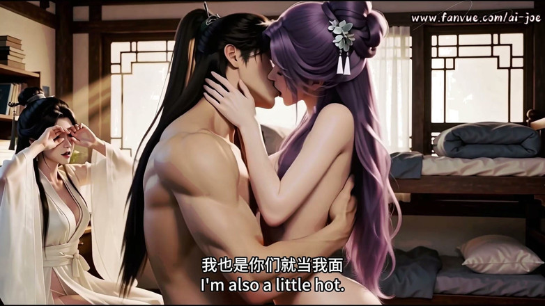 AI-JOE: Genderbend Cultivator Ep2 Slow Fuck + Stepsister Gropes Huge Tits with...