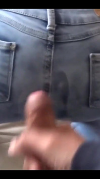 I Receive Big Cumshots in My Hairy Pussy and in My Ass with My Jeans on