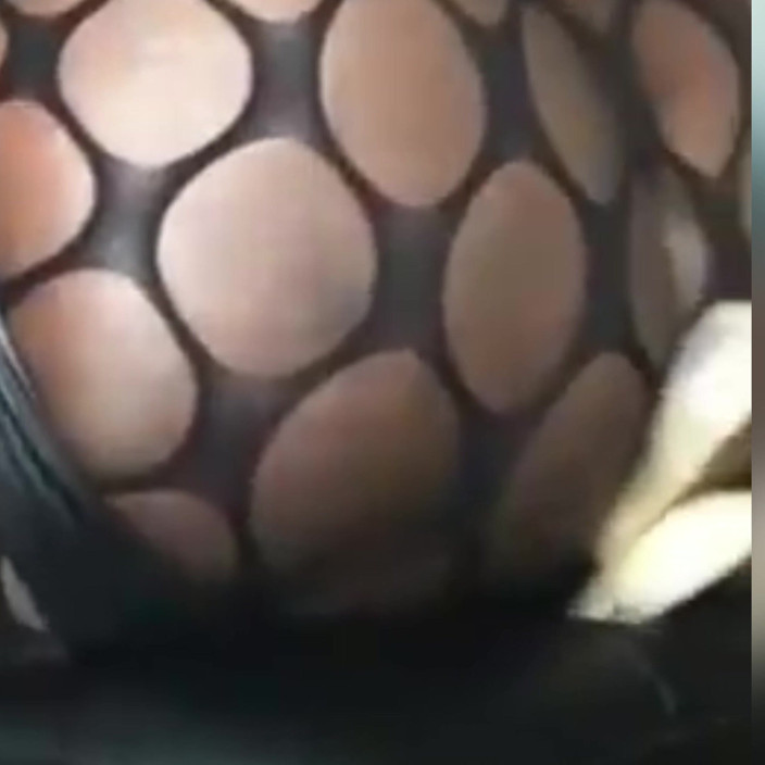 Black butt muscle: Fishnet Bodysuit Black Muscle Rides White Dildo