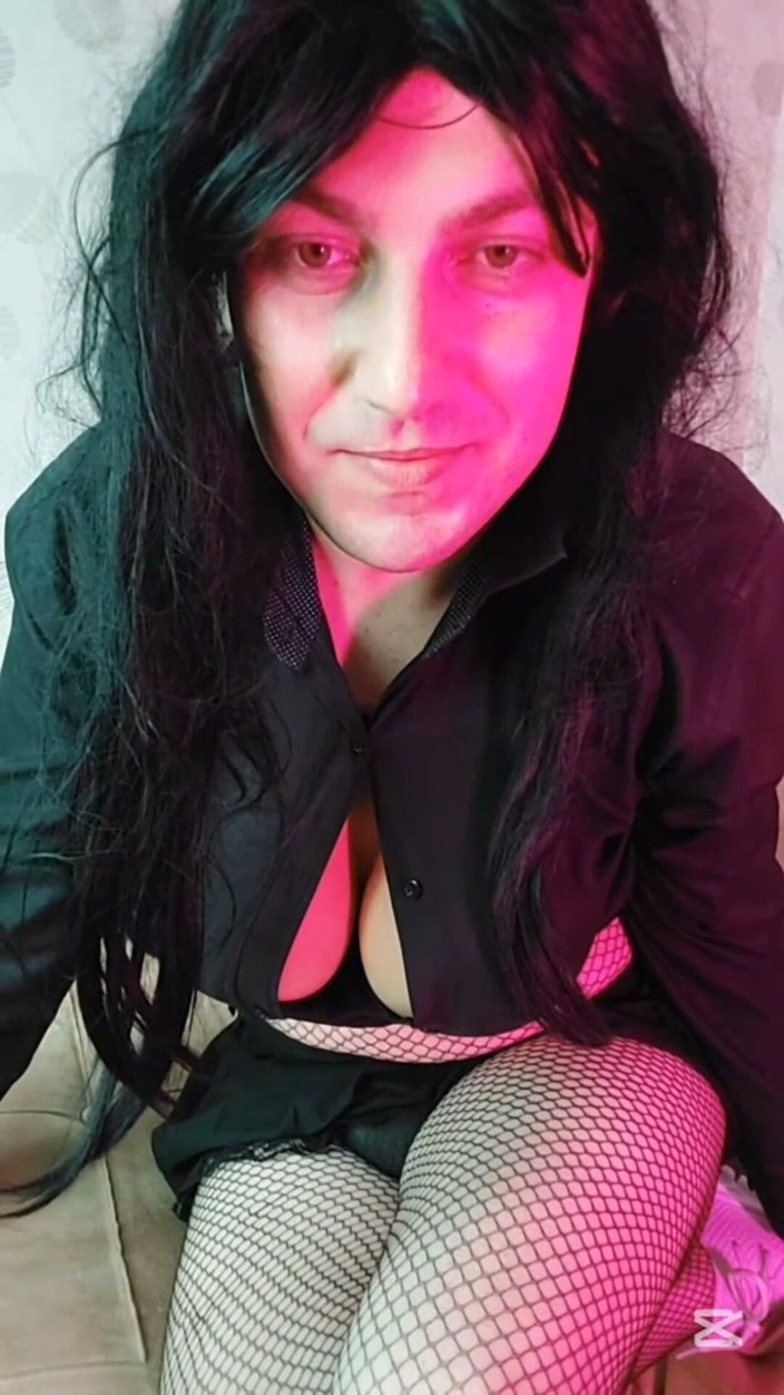 Kitty_Cross: Big Chest in Gothic Style and Fishnets