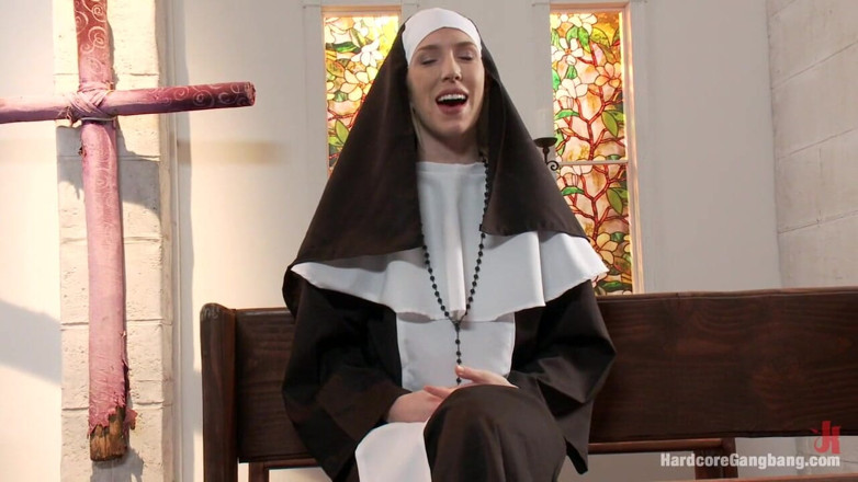 Hardcore Gangbang by Kink: Petite Blonde Lives Out Fantasy: Nun Gangbanged by 5 Priests in...