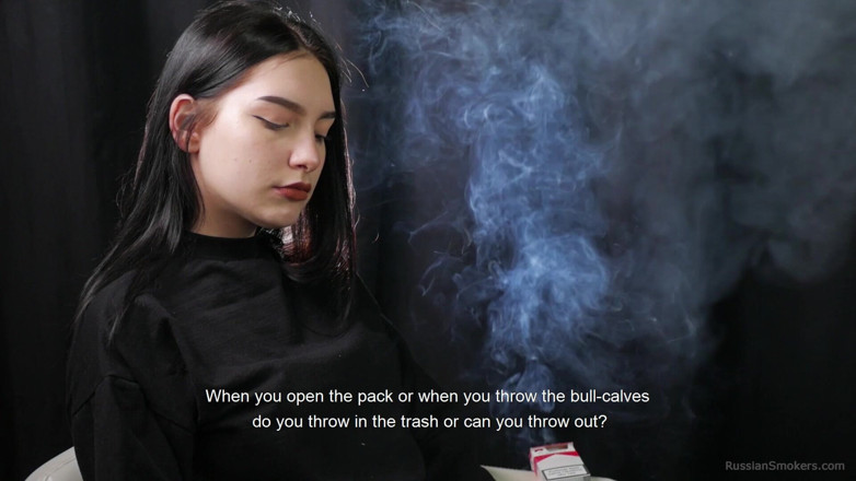 Russian Smokers: Young Brunette Smoker Interview - Calm Voice, Deep Inhales, Honest Addiction...