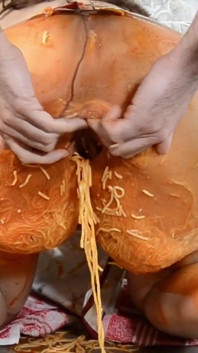 Ein Spaghetti analvorfall