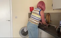 Soaked Jeans While Doing the Dishes