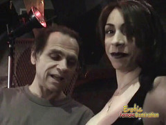 Erotic Female Domination: Femdoms mučí otroka se zavázanýma očima v zákulisí