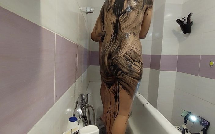Mirsur: Amateur Couple Takes Bath, Wife Hairy Pussy, Big Ass, Big...