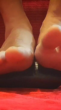 Playing with My Feet and a Dildo