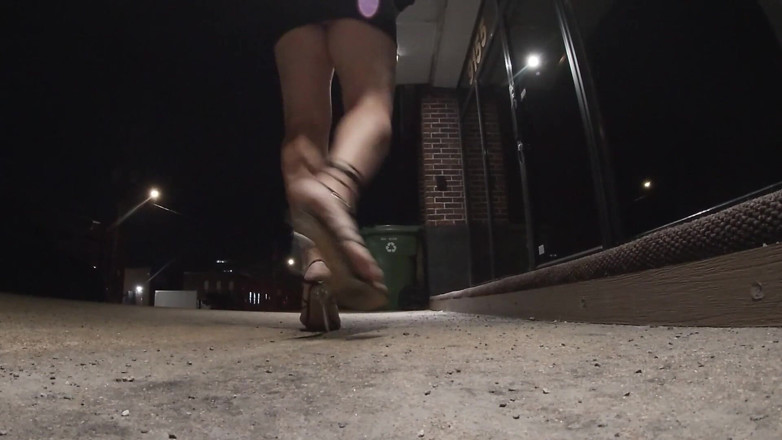 JonasBen: Mature CD exposing my legs and ass at night