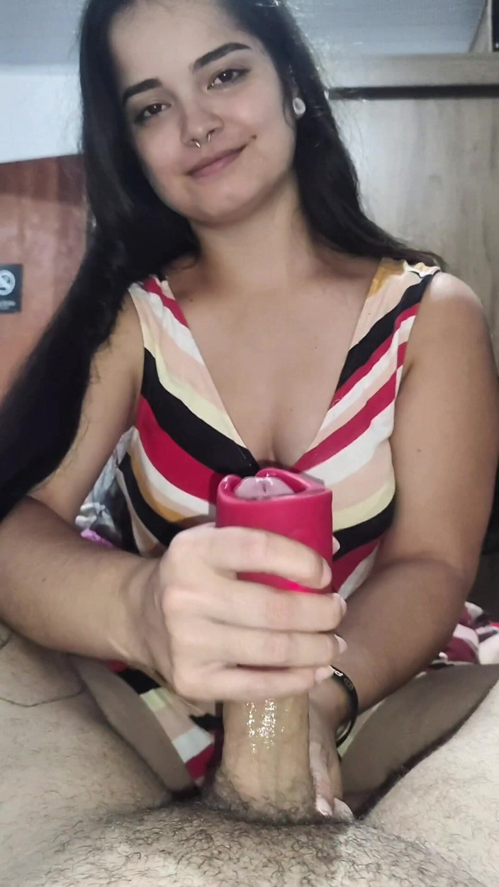 Debora Mendes: POV - Zakar Besar Dan Handjob Brunette Panas Dari Sweet Tooth