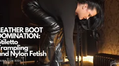 Leather Boot Domination: Stiletto Trampling and Nylon Fetish