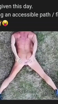 Open Ass While Laying in a Park