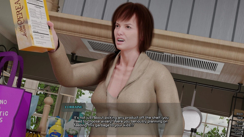 3D Cartoon Porn: Godson 4 - Max Sees Lorraine v podprsence a kalhotkách v koupelně