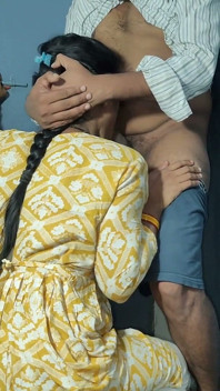 Hot Indian Desi Married Stepsister Suck My Big Dick Till Cum in Mouth