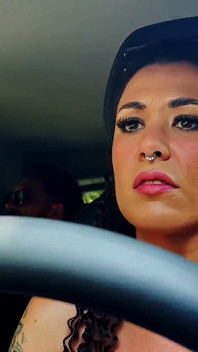 Italian Girl Ass Fucked and Slapped and Spat in the Trunk of the Car!