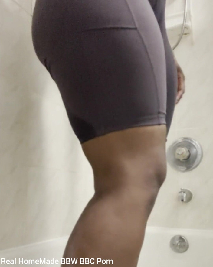 Super sexy ebony cuties: Sikanie mojego ja w nylonowych leginsach