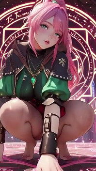 巨大な魔法陣の下で深くしゃがみ、緑色の戦闘装備がきつく伸びていた。