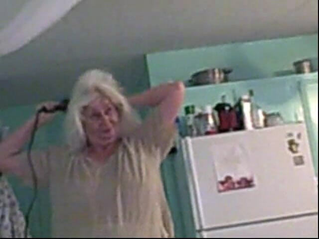 BBW nurse Vicki adventures with friends: Granny blows her hair