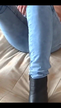 My Step Brother-in-law's Big Cock Makes Me Cum on My Ass with My Jeans on
