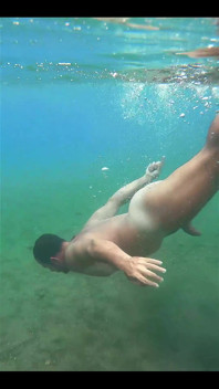 What a Nice Feeling to Swim Like This, I Wanted to Have Cum for You, but People Showed up