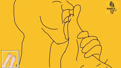 Manlyfoot: リトルミスターピギーマンは私に彼の従順な舌で素敵な足の掃除をします - Manlyfoot - アニメーション