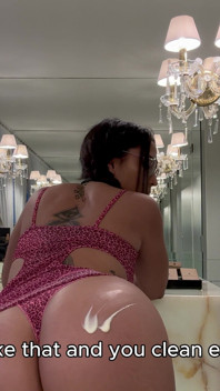 JOI CEI - Cum on Your Petite Eurasian Ass and Swallow Everything