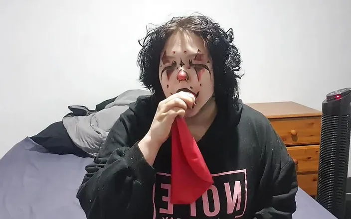 Dramatic Dumpster Fire: Clown Girl Blowing up and Popping Huge Balloon