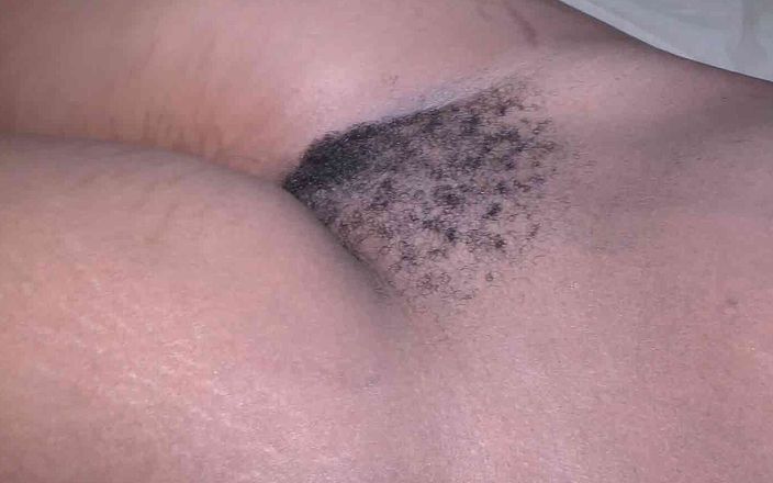 Bambulax: Big White Cock Cums in Ebony Tight Hairy Pussy Hole