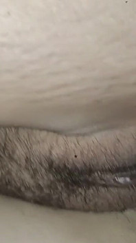Side-lying Hairy Pussy & Ass - Quick Backside Fuck