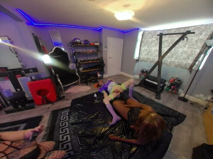 Perception of Depth - Jasmine_Dlight but VR: Jasmine_dlight &amp; Ava Black - Pvc Futa Giantess Gets Deep Footed with...