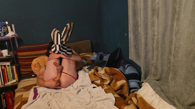 Anna Sissy: Dmuchanie mojego dildo