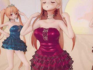 Mmd anime girls: Mmd R-18 动漫女孩性感跳舞（剪辑36）