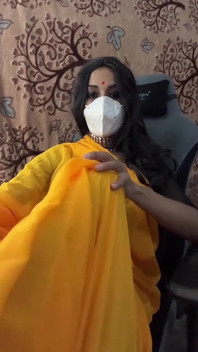 Crossdresser Jerking off in Saree